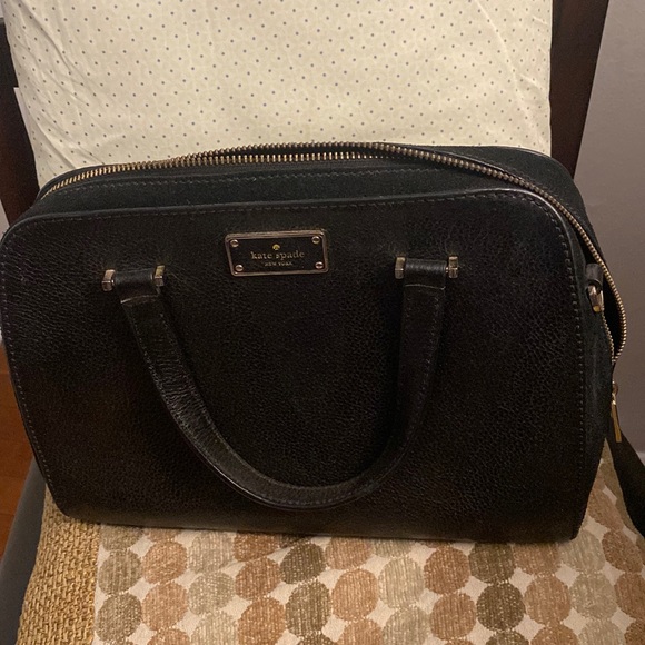 KATE SPADE Kay Street Small Felix Black Pebbled Leather Crossbody/ Handbag - Picture 1 of 4